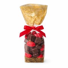 Lot de 5 sachets pour biscuits et confiseries - décor dentelle doré 12 × 27,5 cm