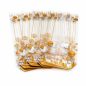 Lot de 5 sachets pour biscuits et confiseries - décor village de Noël doré - 10 × 26 cm