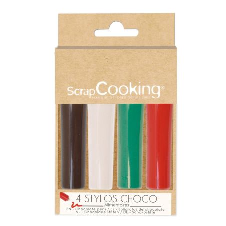 Lot 4 Stylos de pâtisserie goût chocolat
