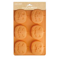 Moule Citrouille Halloween silicone - 6 empreintes