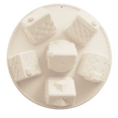 Moule silicone 3D chalets de Noël – 6 empreintes