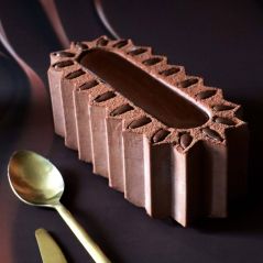 Moule à bûche Marquise en silicone platinium ScrapCooking