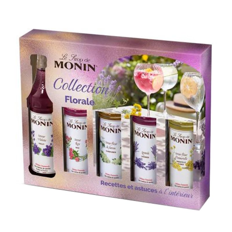Coffret sirops Monin collection Florale - 5 X 5 Cl