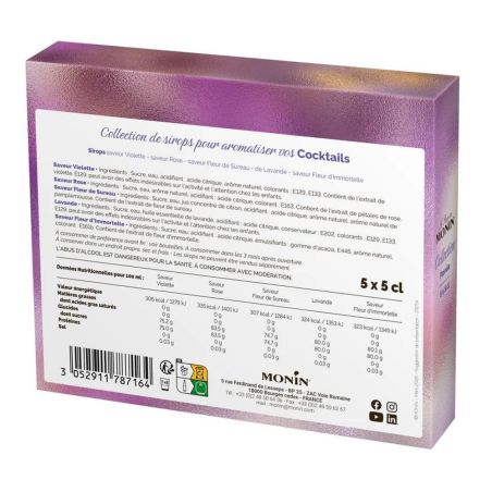 Coffret sirops Monin collection Florale - 5 X 5 Cl