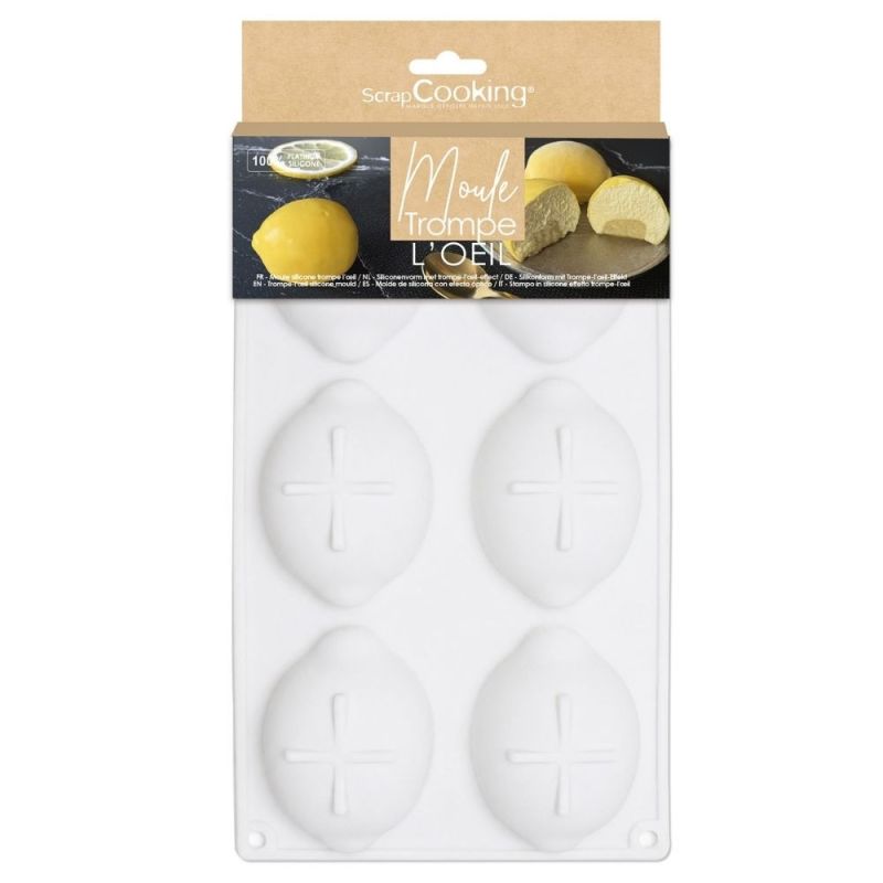 Moule trompe-l’œil citron en silicone – 6 empreintes