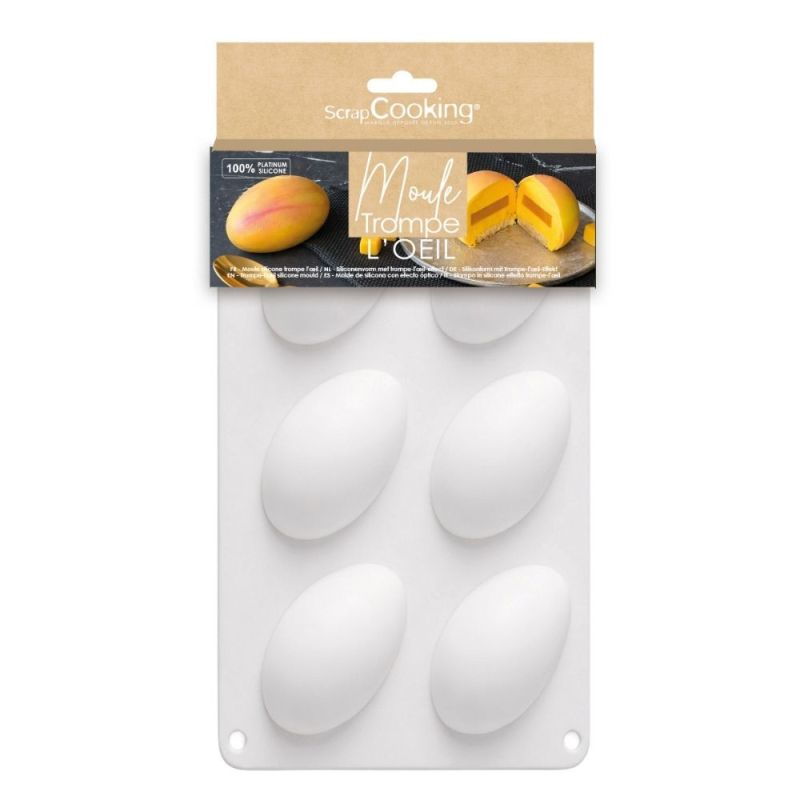 Moule trompe-l’œil mangue en silicone – 6 empreintes