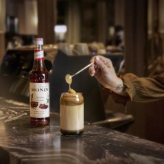 Bouteille de sirop Spéculoos Monin pour café et latte