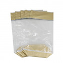 Lot 5 Sachets pour biscuits - décor Noël doré - 12 x 27,5 cm