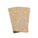 Lot 5 Sachets kraft de Noël 8,5 x 24 cm
