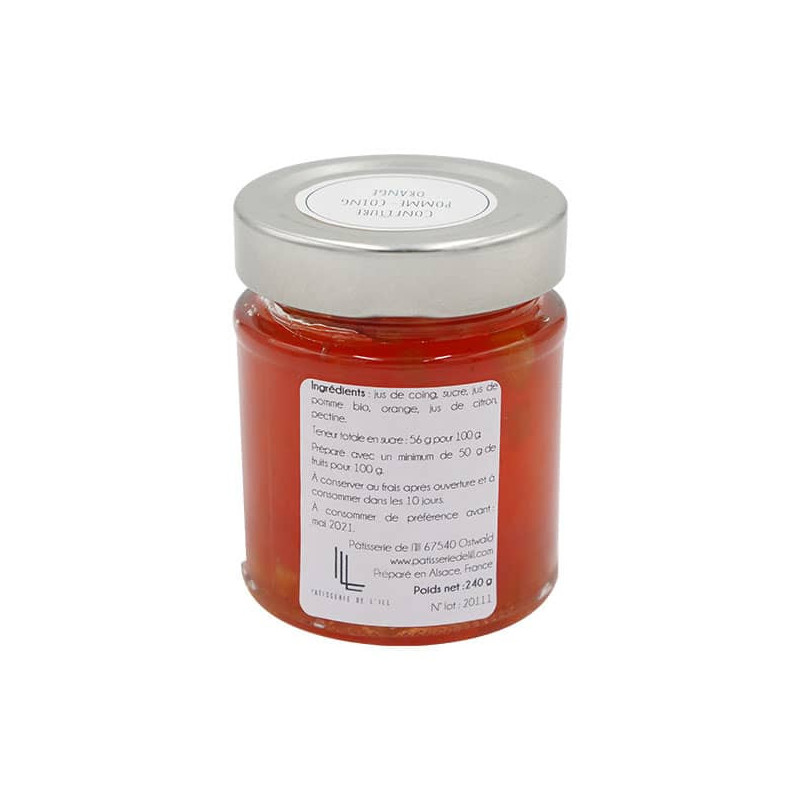 Pot de confiture à la pomme, coing et orange Confiture locale