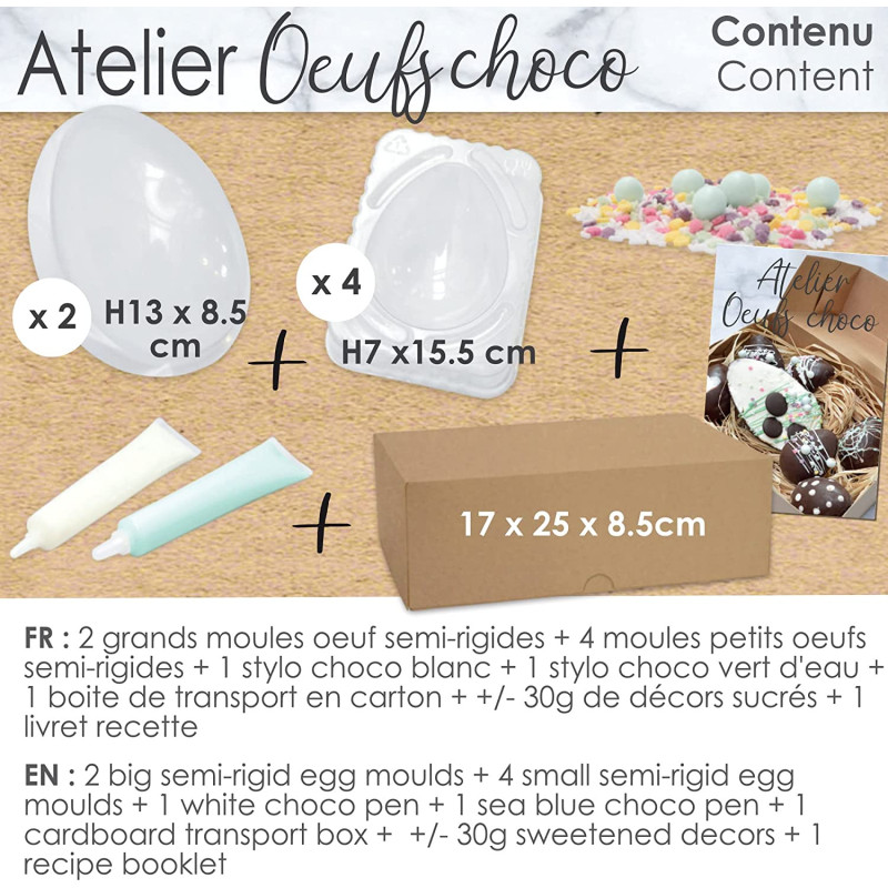 Kit Oeuf en Chocolat de Pâques - Moule chocolat de Pâques