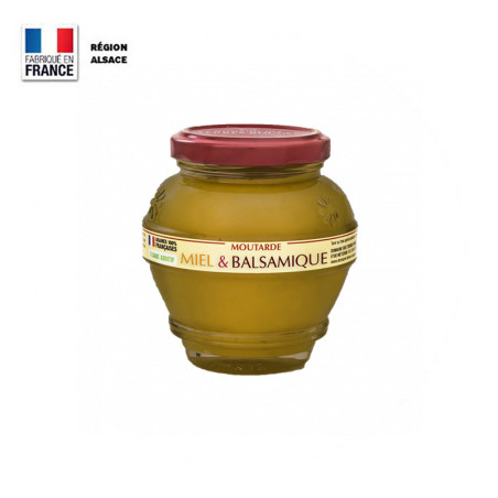Moutarde Miel & Balsamique 100% Française - Domaine des Terres Rouges